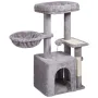 Cat Tree for Indoor Cats, 31.4" Cat Tree Tower with Cat Condo, Sisal Scratching Post, Hammock, Top Perch, Jumping Platform, Cat 