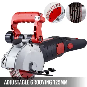 Wall Chaser 34 mm Cutting Depth Wall Groove Cutting Machine 42 mm Cutting Width Wall Slotting Machine 4800W Wall Cutting