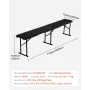 Plastic Folding Bench, 6 ft Portable Bench for Indoor/Outdoor Picnic Party Patio Camping Dining, Foldable Smooth HDPE Seat for G