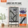 69 "Metal Small Animal Cage 4-lags rullende ilderbur med bakke