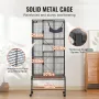 69" Rolling Metal Ferret Cage, Large 4-Tier Critter Nation Cage, Small Animal Cage with Ramps & Tray, Easy to Set up for Pet Rat