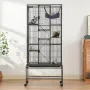 69 "Metal Small Animal Cage 4-lags rullende ilderbur med bakke