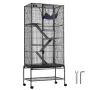 69 "Metal Small Animal Cage 4-lags rullende ilderbur med bakke