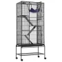 69 "Metal Small Animal Cage 4-lags rullende ilderbur med bakke