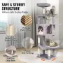 Cat Tree 60.6 "Cat Tower med Cat Condo Sisal Scratching Post