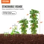 6 Packs Tomato Cages for Garden, 48 inch Tomato Trellis Plant Stakes Support, Stackable Tall Plant Support Cage, for Raised Gard