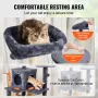 Cat Tree for Indoor Cats, 56.2" Cat Tower with Cat Condo, Sisal Scratching Post, Hammock, Top Perch, Jumping Platforms, Large Ca