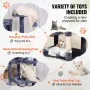 Cat Tree 56.2 "Cat Tower med Cat Condo Sisal Scratching Post
