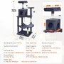 Cat Tree 56.2 "Cat Tower med Cat Condo Sisal Scratching Post