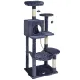Cat Tree for Indoor Cats, 56.2" Cat Tower with Cat Condo, Sisal Scratching Post, Hammock, Top Perch, Jumping Platforms, Large Ca