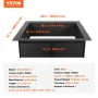 Fire Pit Ring, 42x42 in Outer/36x36 in Inner Diameter, 10inch Height Square Fire Pit Insert, Heavy Duty Carbon Steel Liner DIY C