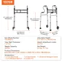 Foldende Walker-stand-assistent foldningsvandrere med justerbar