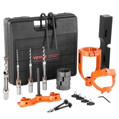 Mortising Attachment for Drill Press, 4 Model Drills Square Hole Chisel Set, Bench Drill Locator Set Mortise and Tenon Tools