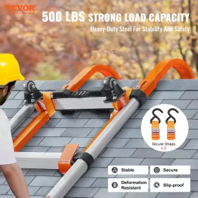 Stige-tagkrogstabilisator 2-pakke med hjulgummi greb T-bar stål