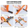 Ladder Roof Hook, 2 Pack with Wheel Heavy Duty Steel Ladder Stabilizer, Roof Ridge Extension Rubber Grip T-Bar for Damage Preven