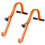 Ladder Roof Hook, 2 Pack with Wheel Heavy Duty Steel Ladder Stabilizer, Roof Ridge Extension Rubber Grip T-Bar for Damage Preven