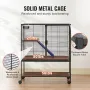 36 "Metal Small Animal Cage 2-lags rullende ilderbur med bakke
