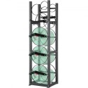 Refrigerant Tank Rack, with 3 x 30lbs and Other 3 Small Bottle Tanks, Cylinder Tank Rack 12.79x12.99x47.12 in, Refrigerant