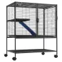 36 "Metal Small Animal Cage 2-lags rullende ilderbur med bakke