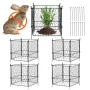 4 Pack Plant Protector from Animals, 13.4'' x 13.4'' Chicken Wire Plant Protector, Plant Cages for Outdoor Plants, Flowers & Veg