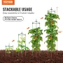 4 pakker tomatbure til haven 63" støttebur til tomatplantepæle
