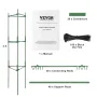 4 Packs Tomato Cages for Garden, 63 inch Tomato Trellis Plant Stakes Support, Stackable Tall Plant Support Cage, for Raised Gard