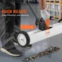 24-Inch Magnetic Sweeper with Wheels, 50 lbs Capacity, with Telescoping Magnetic Pickup Tool, Adjustable Handle, Magnetic Pickup