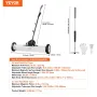 24-Inch Magnetic Sweeper with Wheels, 50 lbs Capacity, with Telescoping Magnetic Pickup Tool, Adjustable Handle, Magnetic Pickup