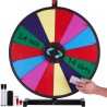 24 inch Spinning Prize Wheel, 14 Slots Tabletop Spinner, Heavy Duty Roulette Wheel with a Dry Erase and 2 Markers, Win Fortune