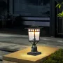 2 Pack Dusk to Dawn Outdoor Post Light, 400 mm, Waterproof Lamp Post Light Fixtures with 3.5 in Pier Mount Base Glass Shade, Lig