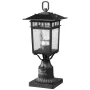 2 Pack Dusk to Dawn Outdoor Post Light, 400 mm, Waterproof Lamp Post Light Fixtures with 3.5 in Pier Mount Base Glass Shade, Lig