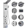Shower Panel Tower System 6 Modes Hydroelectricity LED Stainless Steel