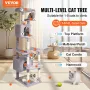 Cat Tree 72 "Cat Tower med 2 Cat Condos Sisal Scratching Post