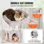 Cat Tree 72 "Cat Tower med 2 Cat Condos Sisal Scratching Post