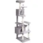 Cat Tree 182.9 cm Cat Tower with 2 Cat Condos Sisal Scratching Post Light Grey