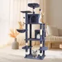 Cat Tree for Indoor Cats, 68.5" Cat Tower with 2 Cat Condos, Sisal Scratching Post, Hammock, Top Perch, Jumping Platforms, Large