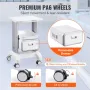 2 Tiers Lab Carts, Lab Utility Cart with 1 Drawer & 1 Top Tray, Mobile Medical Cart with ABS Material, Lab Rolling Cart with 4 S