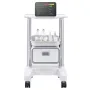 2 Tiers Lab Carts, Lab Utility Cart with 1 Drawer & 1 Top Tray, Mobile Medical Cart with ABS Material, Lab Rolling Cart with 4 S
