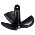 River Anchor, 30 Lbs Boat Anchor Cast Iron Black Vinyl-Coated, Marine Grade Mushroom Anchor til både op til 30 ft, imponerende