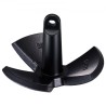 River Anchor, 30 Lbs Boat Anchor Cast Iron Black Vinyl-Coated, Marine Grade Mushroom Anchor til både op til 30 ft, imponerende
