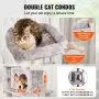 Cat Tree for Indoor Cats, 68.5" Cat Tower with 2 Cat Condos, Sisal Scratching Post, Hammock, Top Perch, Jumping Platforms, Large