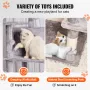 Cat Tree for Indoor Cats, 68.5" Cat Tower with 2 Cat Condos, Sisal Scratching Post, Hammock, Top Perch, Jumping Platforms, Large