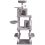 Cat Tree for Indoor Cats, 68.5" Cat Tower with 2 Cat Condos, Sisal Scratching Post, Hammock, Top Perch, Jumping Platforms, Large