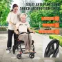 Rullestolaluminiumslegering Transportstol Foldbar 18-in W sæde