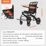 Wheelchair Aluminum Alloy Transport Chair Foldable 18-In W Seat 220lbs