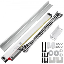 Lathe Linear Scale 300 mm Precision Linear Scale with High Accuracy 0.0002" Optical Length, Linear Glass Scale, Aluminum Body