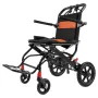 Wheelchair Aluminum Alloy Transport Chair Foldable 18-In W Seat 220lbs