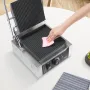 Commercial Panini Grill, 1800W Electric Sandwich Panini Maker, Stainless Steel Sandwich Press Grill, Panini Grill with Temp Cont
