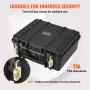 Hard Pistol Cases with Pre-cut PU Foam, Waterproof & Dustproof Hard Gun Case for 6 Pistol, 19.3×17.1×8.3 in Lockable Pistol Case