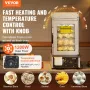 Commercial Food Warmer Display, 5-Tier Food Steamer Bun Warmer Machine, 30℃~110℃ Temperature Control, Stainless Steel Steamed Bu